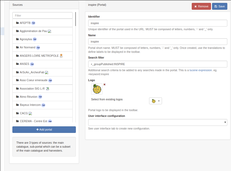 Configuring for the INSPIRE Directive - GeoNetwork Opensource (EN)